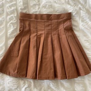 altard state brown leather skirt